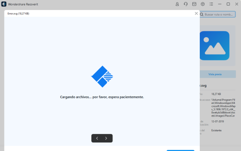 Previsualiza y selecciona los archivos a recuperar.