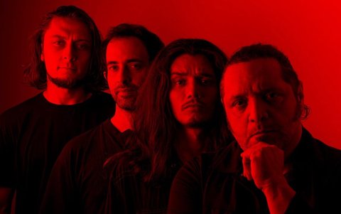 Los Riochikens: Matías Brito, Kike Romero, John Villamar y Rueda.