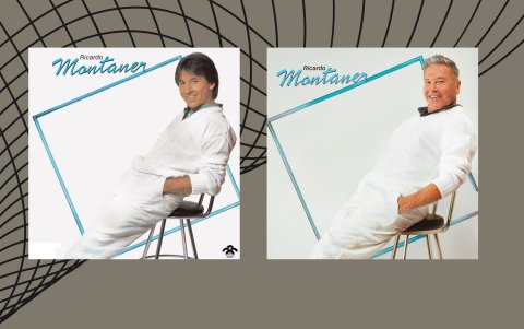 Portadas del disco Ricardo Montaner de 1986 y 2024.