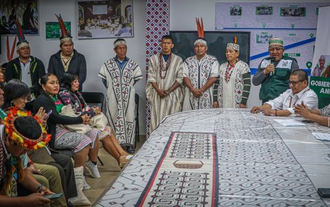 Asociación Interétnica de Desarrollo de la Selva Peruana (Aidesep), de indígenas durante el Segundo Encuentro de Defensores y Defensoras Indígenas.
