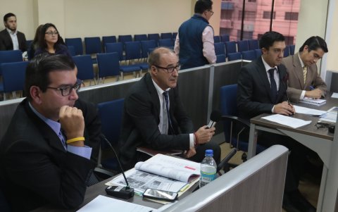 Arques, durante una audiencia en la Superintendencia de Comunicación en Quito.