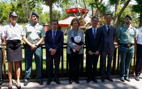 La reina Sofía en el Zoo Aquarium de Madrid.