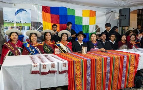 Las ocho candidatas a ser la Inti Ñusta de Salasaca se inscribieron con la aprobación de todo el pueblo.