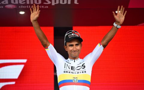 Jhonatan Narváez destacó en el Giro de Italia y es el campeón nacional de ruta.