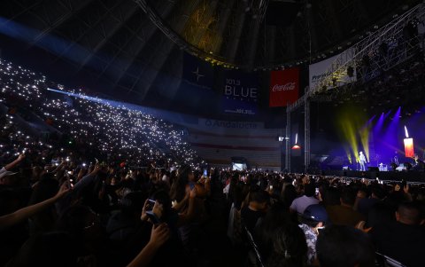 Los músicos colombianos llenaron el Coliseo General Rumiñahui.