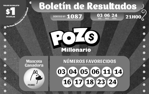 BOLETIN POZO 1087, REVANCHA 74 -LUNES 3 DE JUNIO 2024