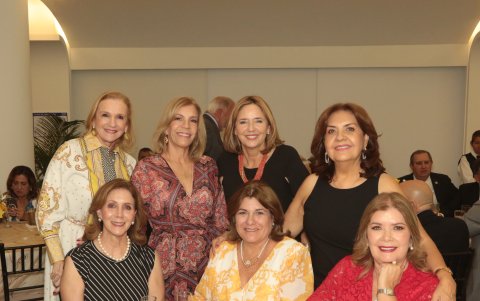 Gisella Oneto de Ycaza, Cinthia Plaza de Vásconez, Paulina Cordovez de Coronel, Norma Blacio, María Maldonado de Gómez, Ana Luisa Blum de Uribe y Lady Solorzano de Viteri.
