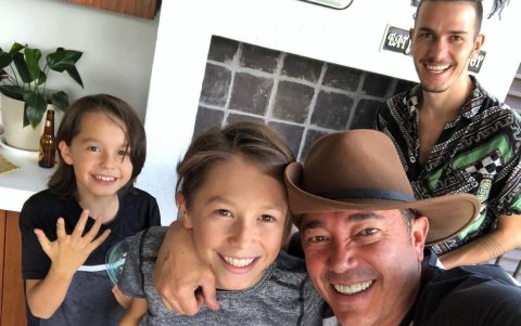 José Antonio Sánchez en familia.