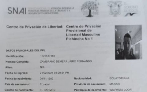 Ficha judicial Jairo Zambrano Demera