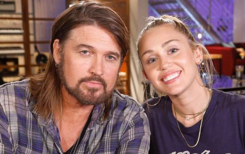 Miley y Billie Ray Cyrus.