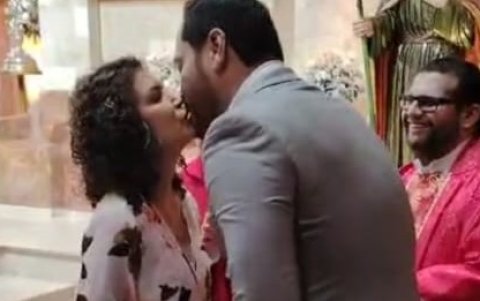 Durante la ceremonia religiosa.