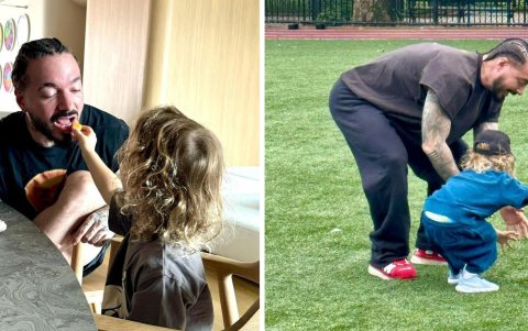 J Balvin compartiendo momentos con su hijo.