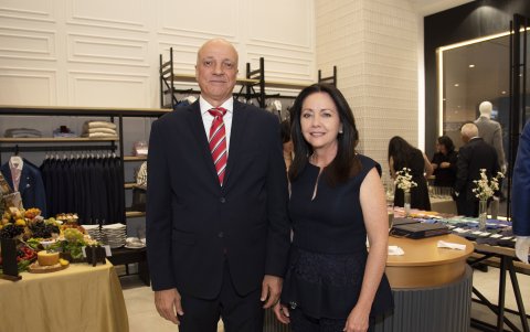 Naji Khalife, embajador de El Líbano, y Michelle Cabezas.