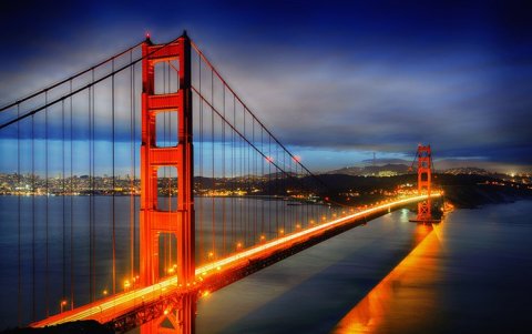 El puente Golden Gate está a 45 minutos de Santa Clara, en San Francisco
