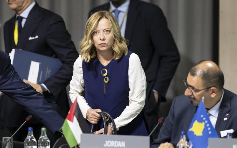 Giorgia Meloni, primera ministra de Italia, perteneciente al G7.