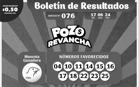 BOLETIN POZO 1089, REVANCHA 76 LUNES 17 DE JUNIO 2024