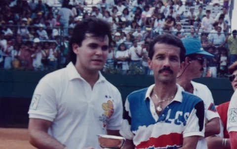 Con el actor venezolano, Jaime Araque.