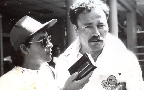 Alsino Herrera con Franco Nero.