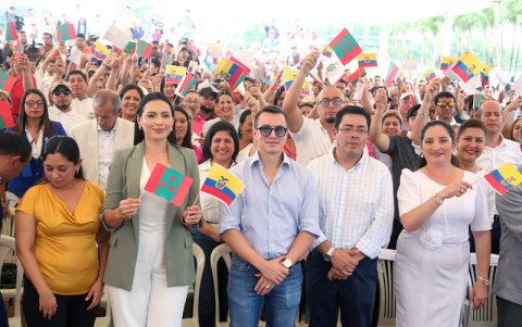 El presidente Daniel Noboa en una actividad pública