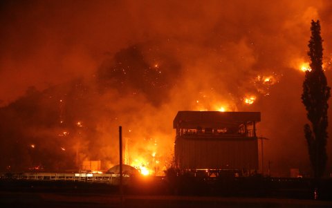 Uno de los incendios forestales que afectan estos días en Turquía.