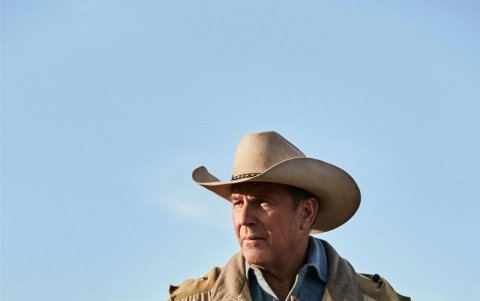 Kvin Costner durante las grabaciones de Yellowstone.