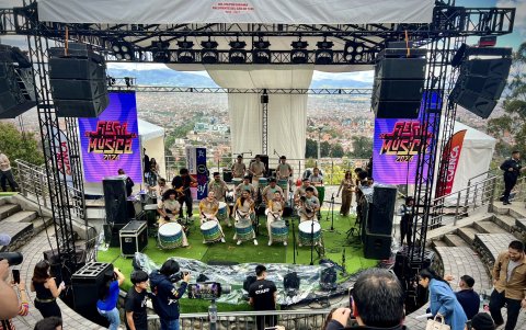 En el Mirador de Turi, uno de los puntos más concurridos de la ciudad, este fin de semana hubo un festival. Esto, como parte de la celebración por los 200 años de vida de la provincia del Azuay.