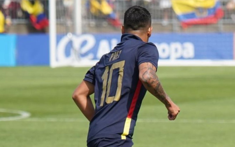 Kendry Páez anotó un gol de penal para Ecuador.