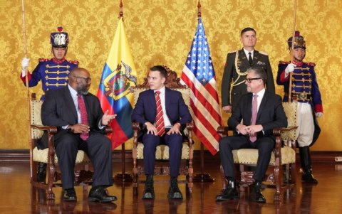 Arthur Brown mantuvo una reunión con el presidente ecuatoriano Daniel Noboa.