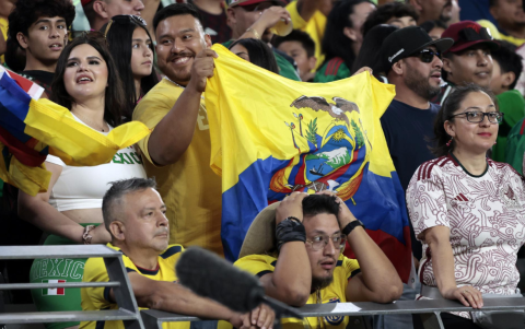 La hinchada ecuatoriana alentó a La Tri hasta el último minuto.