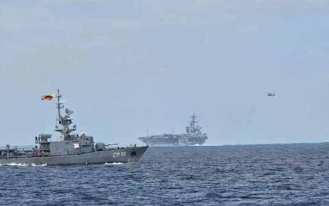 Proceso. La Armada del Ecuador anunció que en los ejercicios que se realizan en el Galapex III está el uso del portaaviones “más poderoso del mundo” para los controles aéreos sobre el mar ecuatoriano.