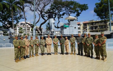 El personal de la marina de Estados Unidos fue recibido el pasado 26 de junio en el Comando de Operaciones Navales de Guayaquil, coordinaron las acciones necesarias.