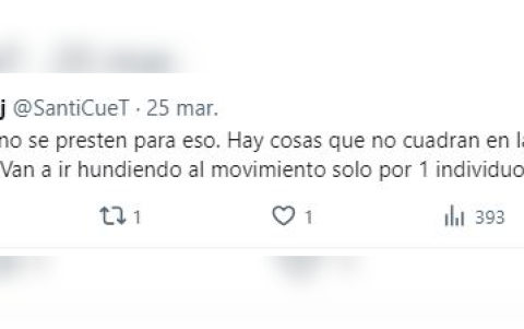 Captura de mensaje en X.