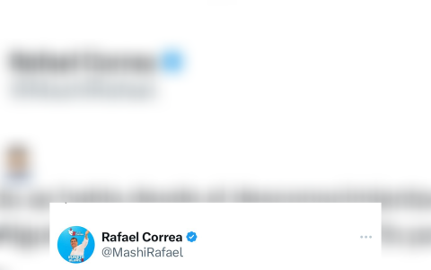 Mensaje de X de Rafael Correa sobre artículo de El País.