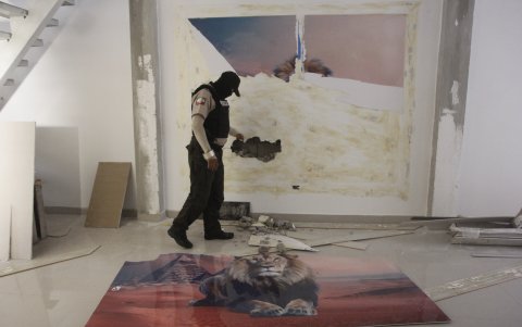 Mural decoraba pared de casa allanada, en el sur de Guayaquil.