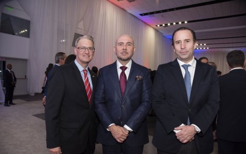 Lawrence Petroni, Giancarlo Loffredo y Patricio Alarcón.