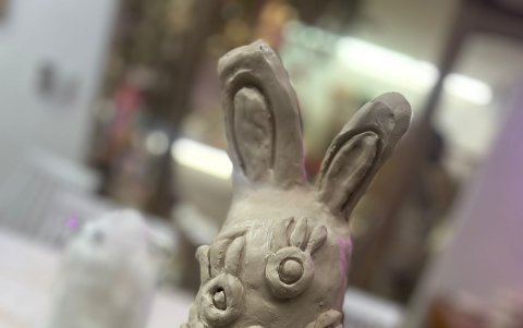 Una de las esculturas de Mirella.