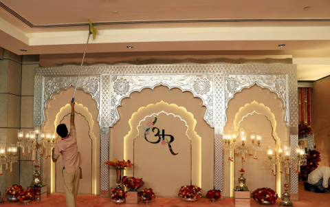 Arreglos para la boda.