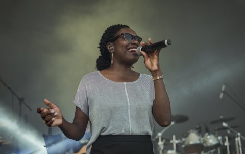 Mariela Nazareno ensayando.