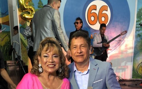 Jacinto con Ana Lucía Proaño.