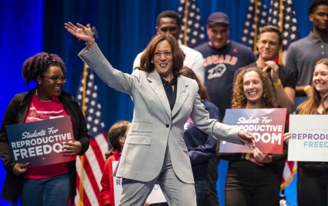 La vicepresidenta de EE.UU., Kamala Harris, ahora postula por ser la candidata del partido Demócrata.