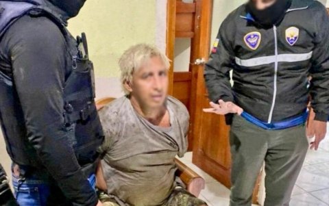 Fabricio Colón Pico cuando fue recapturado este 22 de abril de 2024.