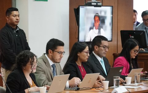 Los medios de comunicación no pudieron hacer tomas de Salazar.