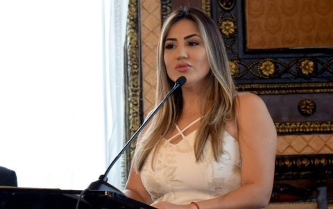 Detenida. Mayra Salazar, sentenciada por delincuencia organizada.