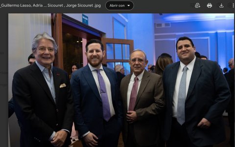 Guillermo Lasso, Adrián Pérez, Jorge Sicouret L. y Jorge Sicouret Z.
