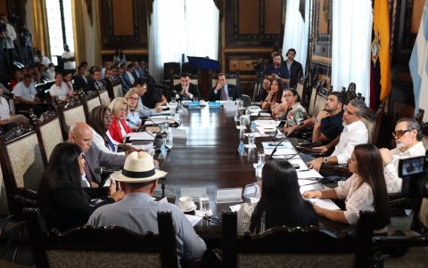 Una de las sesiones del Concejo Cantonal de Guayaquil.