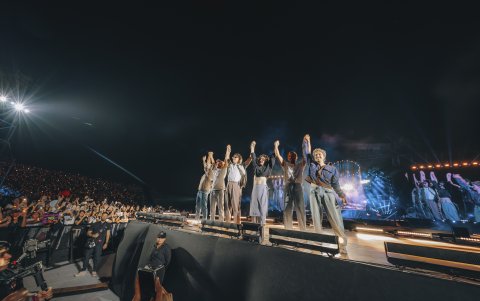 Morat al final de su concierto.