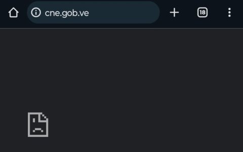A esta hora está caída la página del Consejo Nacional Electoral de Venezuela.