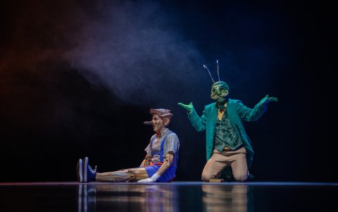 Pinocho y Pepe Grillo.