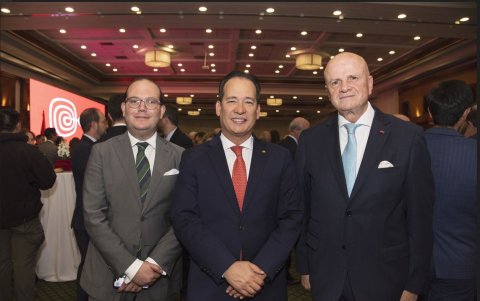 QUITO. Gonzalo Muñoz, Henry Cucalón y Alfredo Borrero.