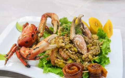 Uno de los platos que se presentaran durante la jornada de este domingo, en el gran festival del cangrejo.